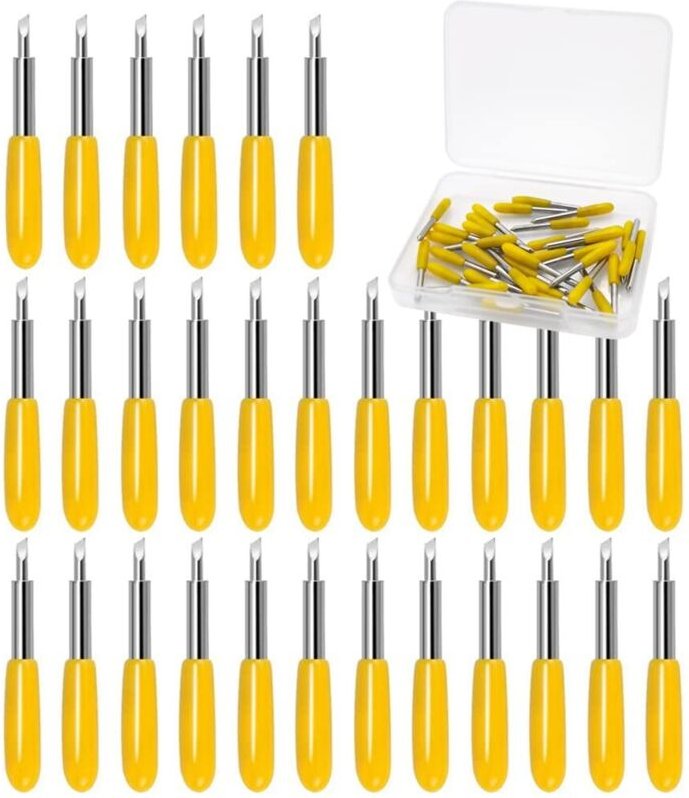 30 Stück 30°-Ersatzklingen für Vinyl-Schneidemaschinen (gelb)