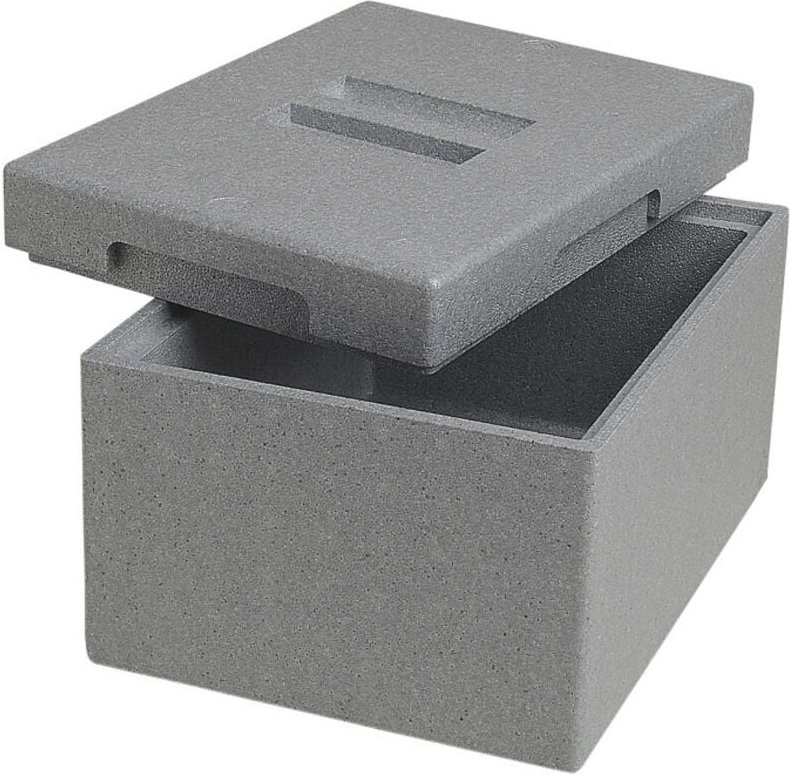 Thermobox Transportbox 9 l grau Isolierbox Kühlbox Warmhaltebox Styroporbox