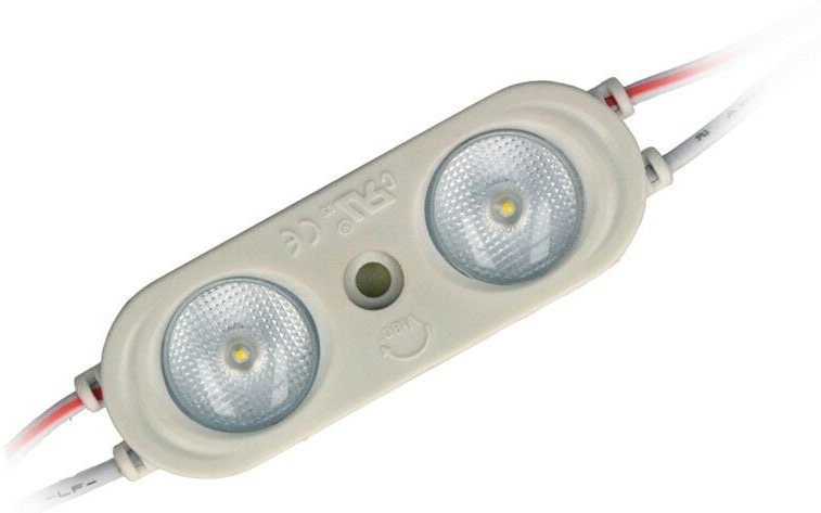 20x 12V DC 2-LED Modul 2W Kaltweiß 190lm SMD 2835 IP65 Wasserdicht 170° Abstrahlwinkel 6221mm für LED Beleuchtung, DIY, ...