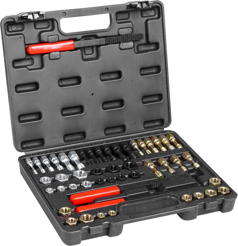 49-teiliges Gewindefräser-Set unc unf & metrisches Gewindewiederherstellungswerkzeug, Nachgewinde-Werkzeugsatz mit Gewin...