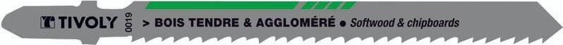 Tivoly - 2 Stichsägeblätter • Gerader Schnitt • Präziser Schnitt • T-Typ-Aufsatz • Zum Schneiden von Weichholz • Zum Sch...
