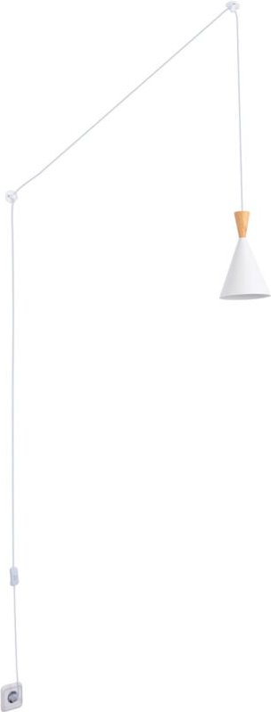 Barcelona Led - Skandi Pendelleuchte "Lima" aus Metall und Holz mit Schalter und