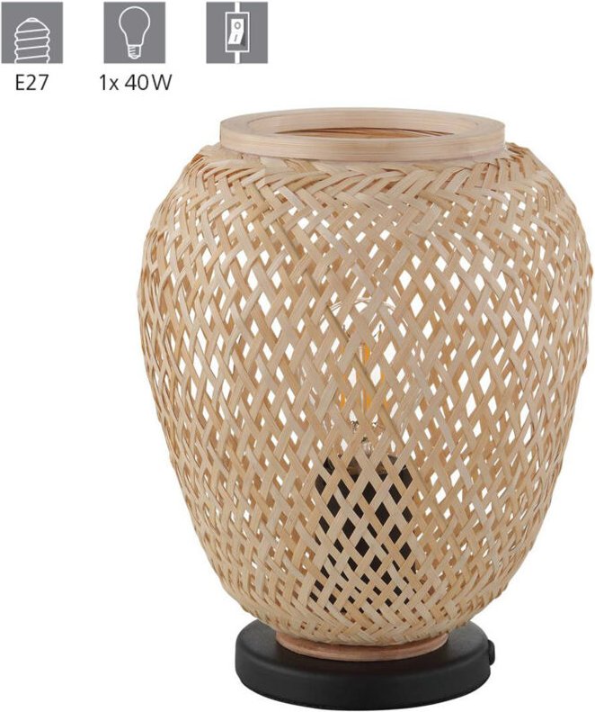 Tischleuchte Dembleby natur 25 x 20 cm E27 Tischleuchte - Eglo