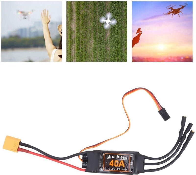 Thumbnail - Ej.life - 40A rc Brushless Motor Elektrischer Drehzahlregler,RC Aircraft Brushless esc XT60 Stecker 5V/3A bec Ausgang fü...