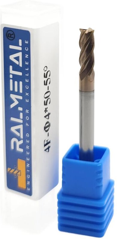 Vollhartmetall-Fräser, 4 Schneiden, 4 x 11 x 50 mm, TiSiN, 55 HRC