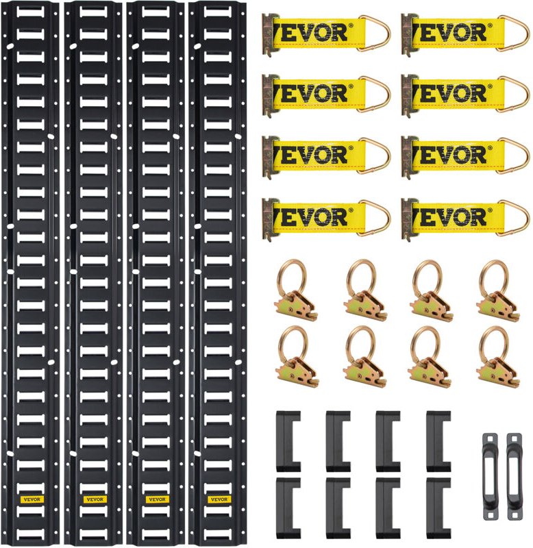 Mophorn - vevor Zurrschienen 30 Stk. Airlineschienen, Schwarz Transportschiene, 454 kg Max. Tragfähigkeit Ankerschiene, ...