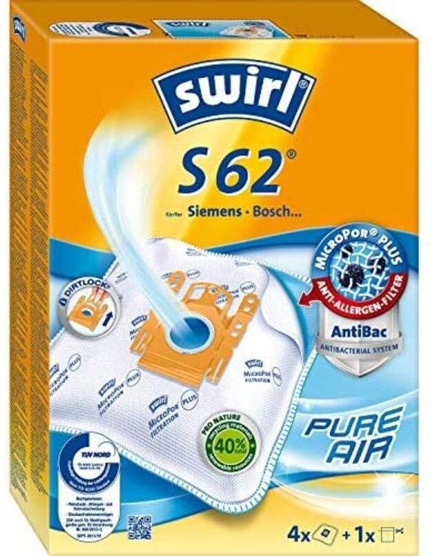 S62 AirSpace Staubsaugerbeutel 4 St. - Swirl