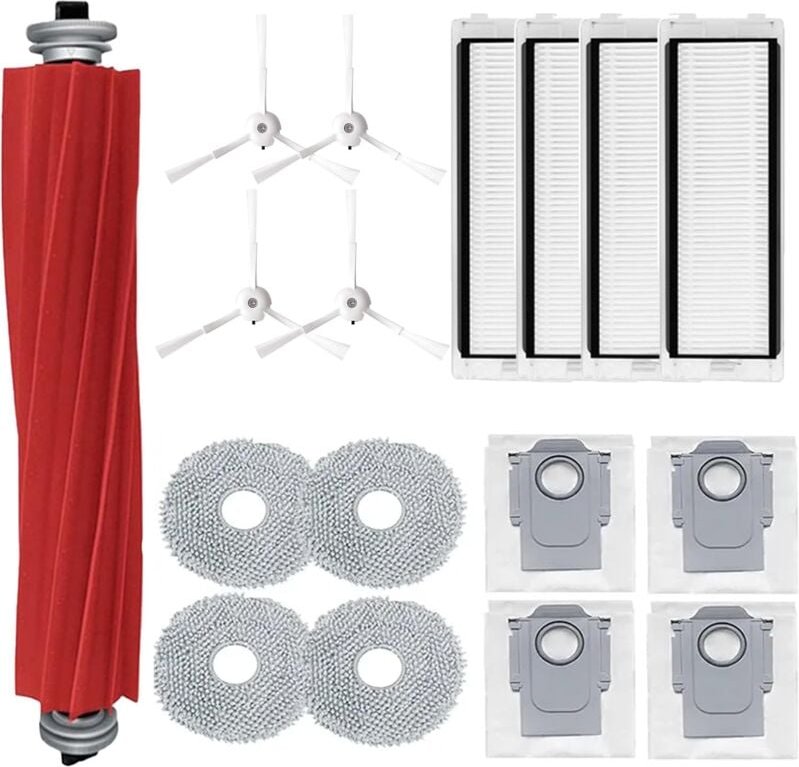 17-teiliges Zubehör-Set, Ersatz für Roborock q Revo für Roborock P10 Roboter-Staubsauger, Hauptbürste, Wischtuch, Staubb...