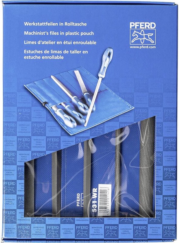 11801531 Werkstattfeilen-Set Hieb 1 in PVC-Rolltasche inkl. Umkarton Länge 200 mm 1 St. - Pferd