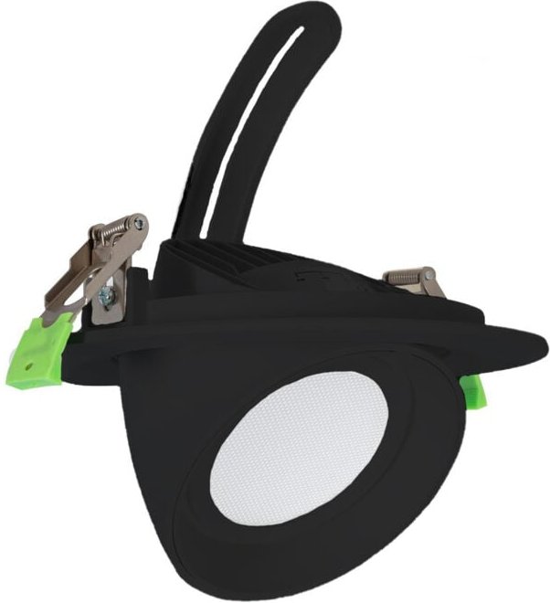 Efectoled - led Downlight Einbaustrahler Schwenkbar Rund 38W osram 120 lm/W Schwarz lifud No Flicker No Flicker 6000K Ka...