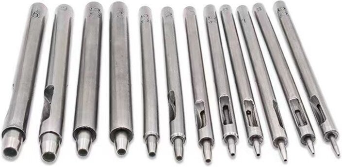 DIY-Werkzeug 0,5-5 mm Leder-- und Stanzset, Lederschnitz-Stanzwerkzeug, 10-Teilig, Mehrere Spezifikationen.