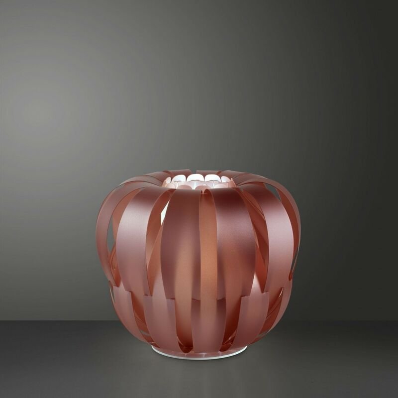 Linea Zero - Stehlampe aus rosafarbenem Metall aus weißem Metall Cm. 60 x 55 Std