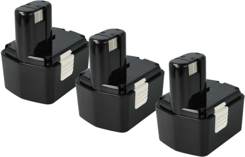 Vhbw - 3x Akku kompatibel mit Hitachi ds 14DVB2, ds 14DVA, ds 14DVB, ds 14DMR, ds 14DV, ds 14DL Werkzeug (2100 mAh, NiMH...
