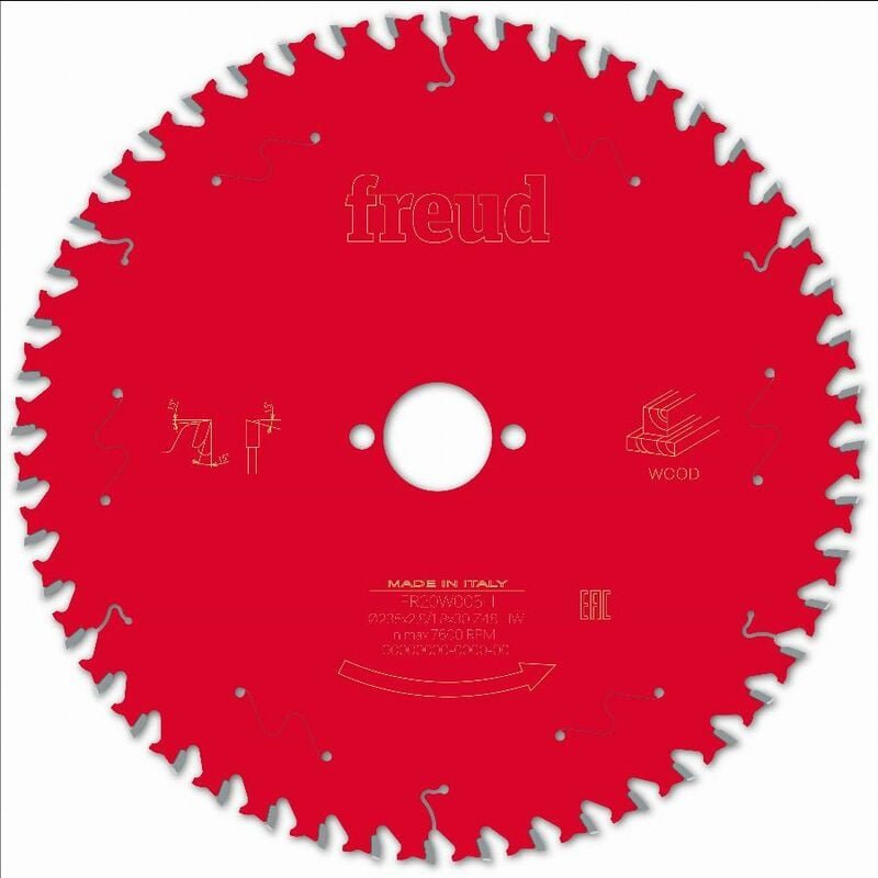 Freud - Sägeblatt für Handkreissäge Ø235 2,8/1,8 AL30 Z48 ba 15° - F03FS09735 -FR20W005H