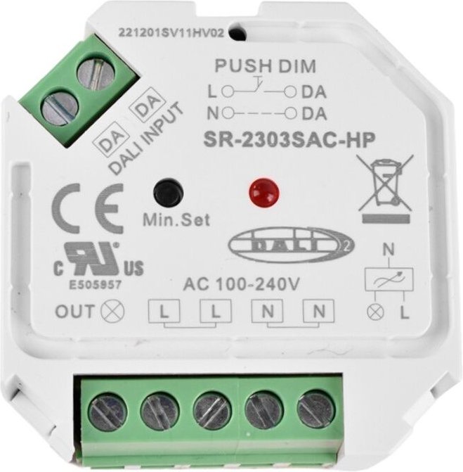 Dali- und PUSH-Dimmer-Controller einfarbig - 400W - 1 Kanal -