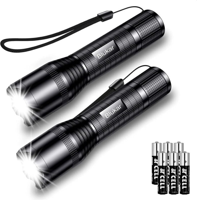 Superstarke LED-Taschenlampe, IPX6 wasserdichte taktische Aluminium-Taschenlampe