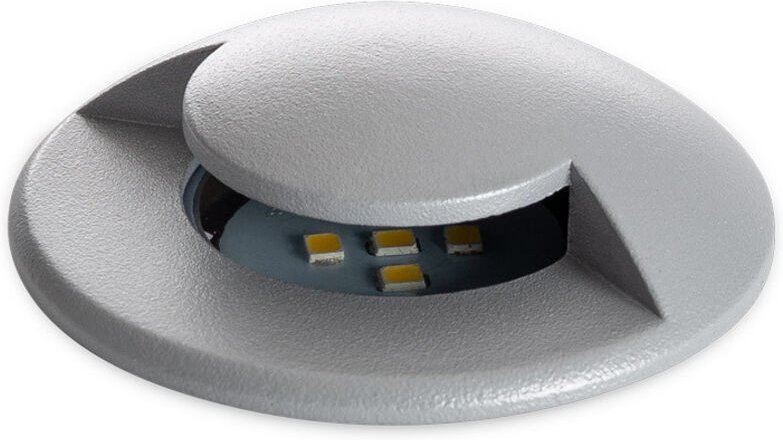 LED-Bodeneinbauleuchte 1L 24V DC Lotus Grau 4000K Neutralweiß