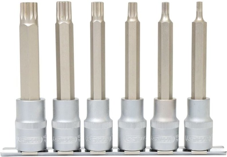 1/2' Bit-Stecknuss-Satz xzn, lang, 6-tlg, M5-M14
