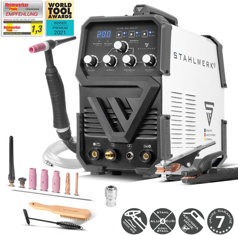 STAHLWERK AC/DC WIG 200 ST Schweißgerät 200 A AC/DC WIG HF E-Hand