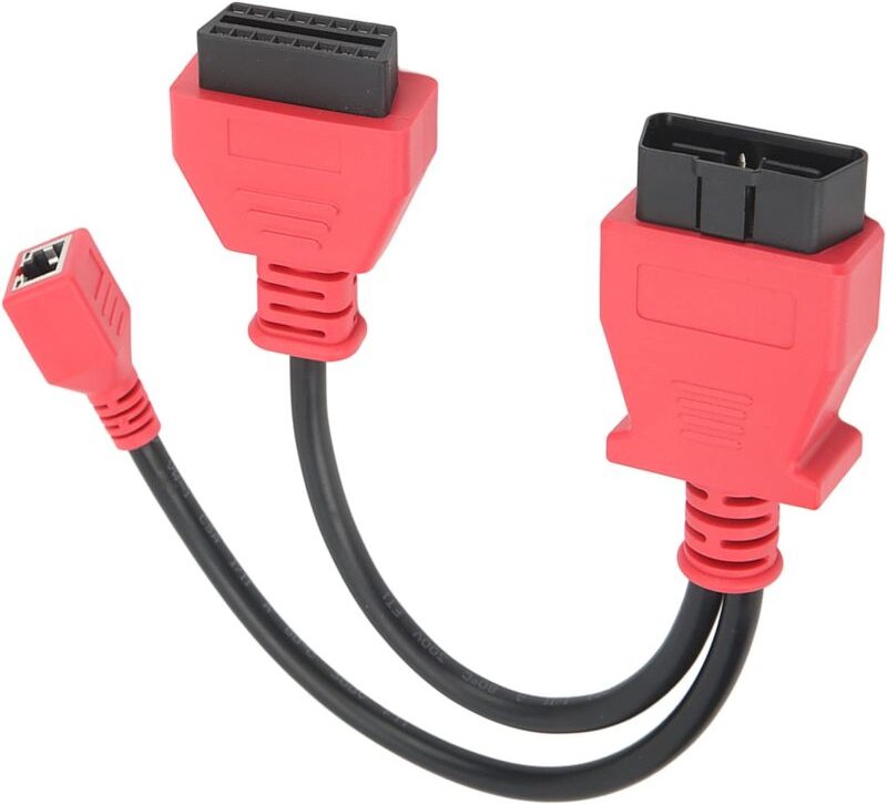 Ej.life - Tbest OBD2-Kabeladapter, Programmierkabelanschluss Ethernet-OBDII-Diagnosescanner-Adapterkabel für Autel MS908...