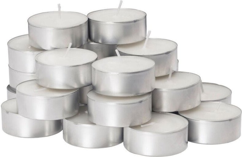 Trade Shop - 50 x weiße Teelichter – 3,5 Stunden Brenndauer Teelicht -