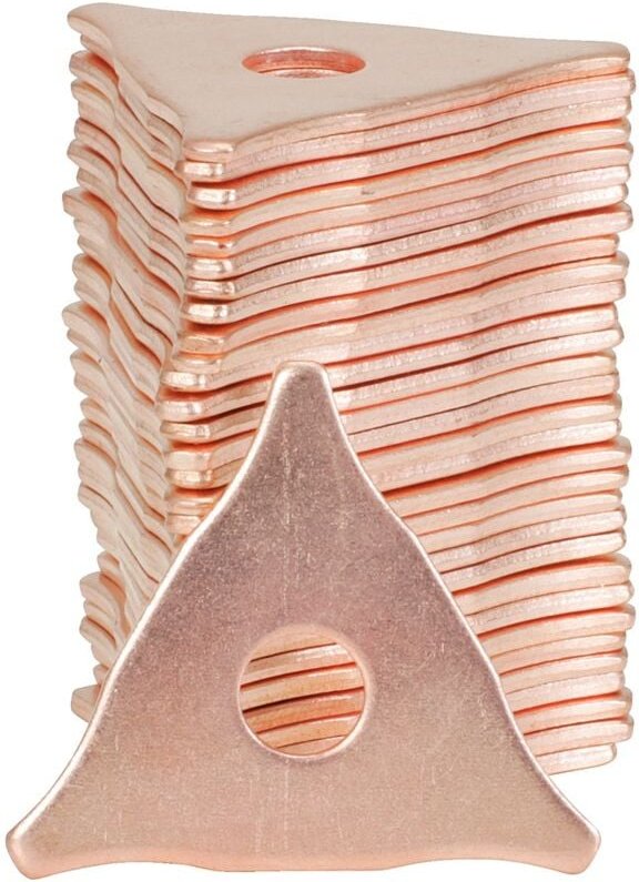 Dreispitz-Lochscheiben verkupfert, 20er Pack