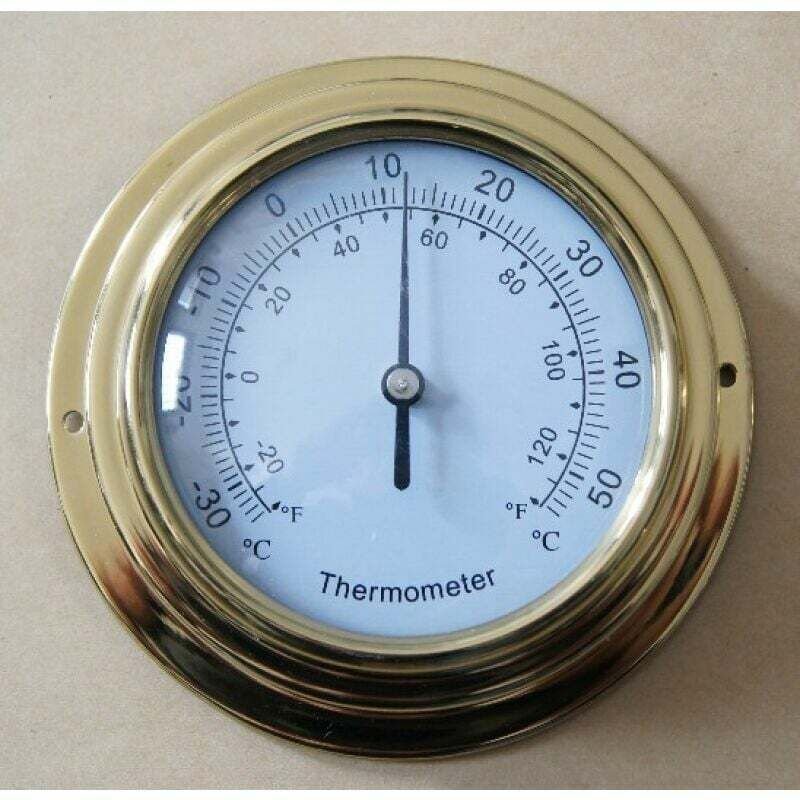 Thermometer-/Hygrometergehäuse mit Messingring 98 mm