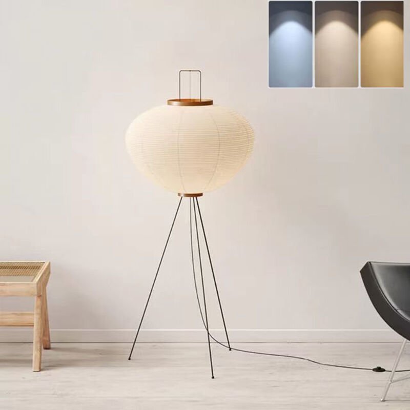 Xuan-Papierlampe im japanischen Stil, 68 cm weißer Schirm, 3000–6000 K, ideal fürs Wohnzimmer. Handgefertigter japanisch...