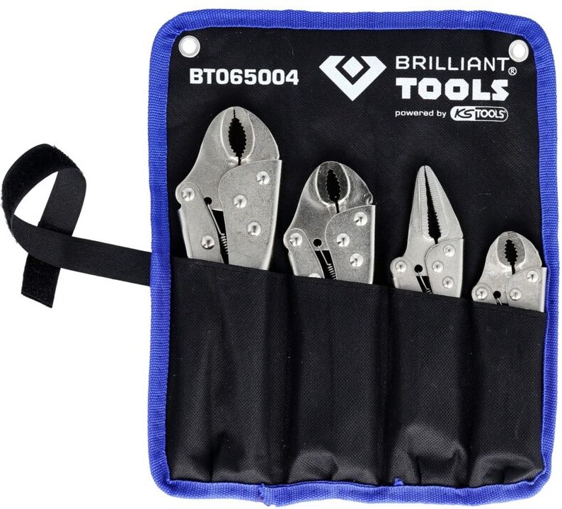 Brilliant Tools Feststellzangen / Gripzangen-Satz, 4-tlg.