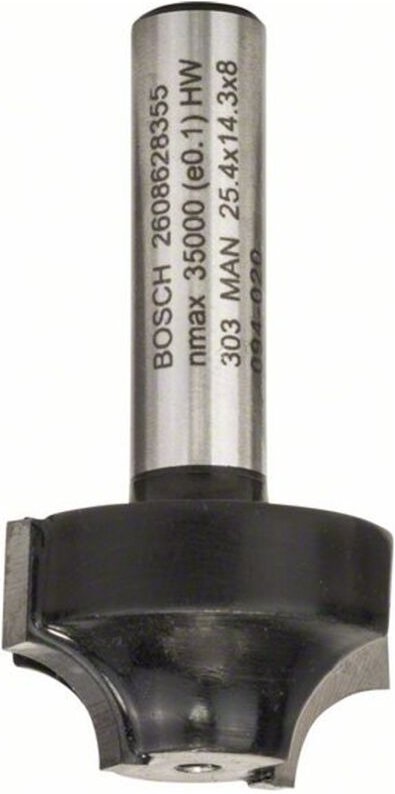 PROFILfräser e, 8 mm, R1 6,3 mm, d 25,4 mm, l 14 mm, g 46 mm - Bosch