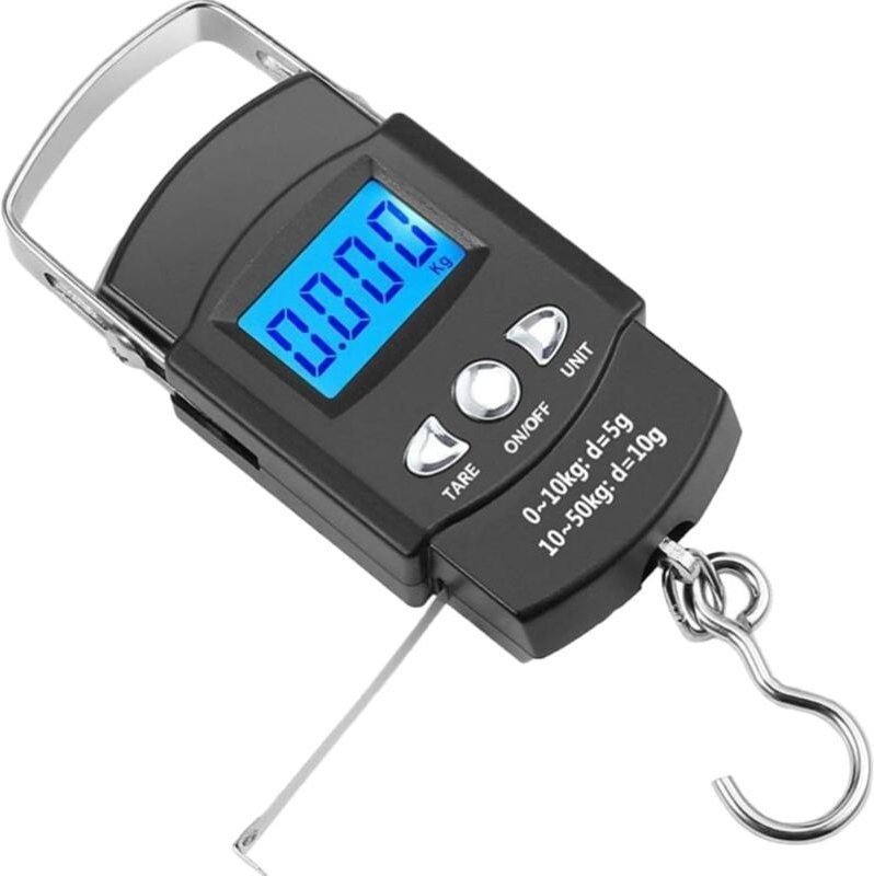 Ymyny - Elektronische Gepäckwaage, tragbare LCD-Elektronische Angelwaage, Reisewaage