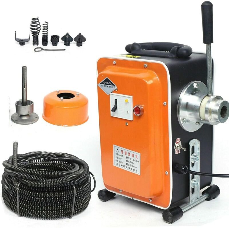 Rohrreinigungsmaschine Rohrreinigungsspirale 20Mm-150Mm FüR Rohrreinigung Abflussreiniger 750 W RohrreinigungsgeräT Neu ...
