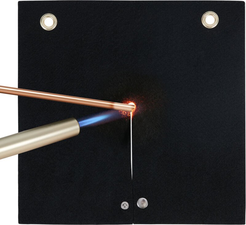 VEVOR Schweißdecke 305 x 305 x 3 mm Schweißschutzdecke 982 ℃ Hitzebeständigkeit Hitzeschutzgewebe Wärmeschutzmatte Kohle...