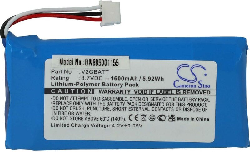 Vhbw - Akku Ersatz für SportDog V2GBATT für Hundehalsband Hunde-Trainer (1600mAh, 3,7V, Li-Polymer)