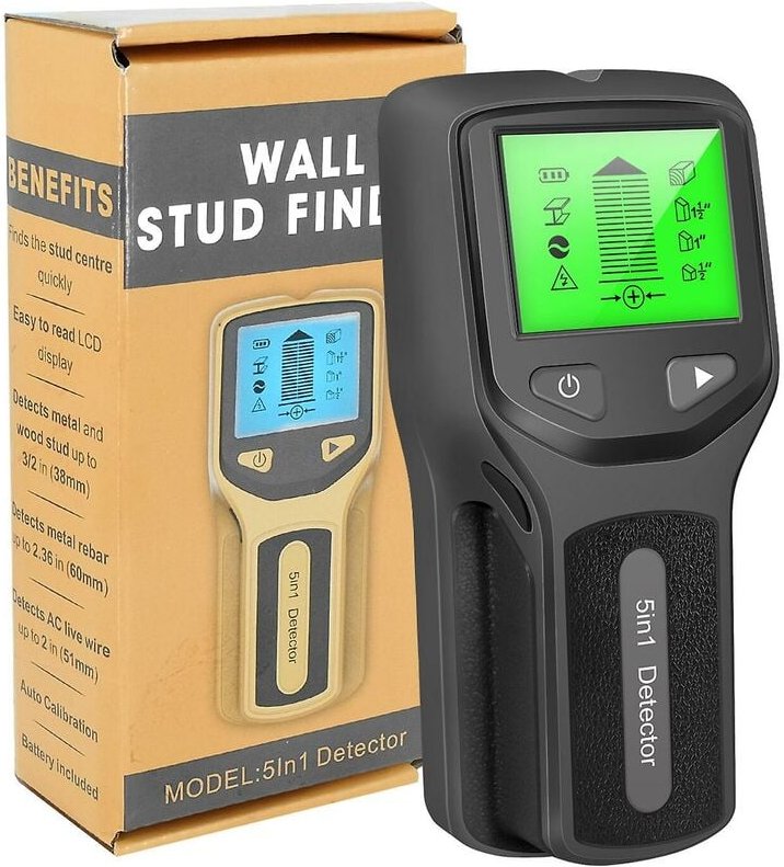 5-in-1 professioneller Wanddetektor, Metalldetektor, multifunktionaler Holz-Wechselstrom-Draht, Kabel, Metalldetektion, ...