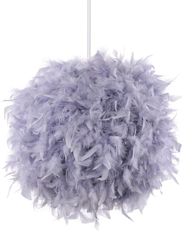 Axhup - Runde Pendelleuchte E27 Deckenleuchte aus Grau Federn Ø30cm Deckenlampe Leuchte für Schlafzimmer Wohnzimmer Café