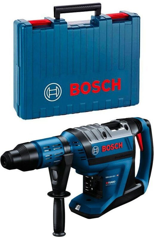 Bosch Akku-Bohrhammer biturbo gbh 18V-45 c mit sds max Solo inkl. Zubehör-Set im Koffer - 0611913000