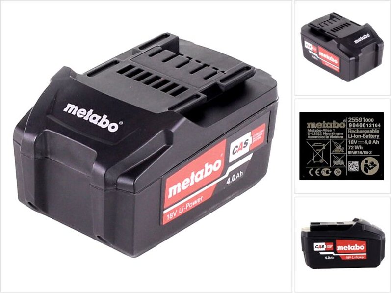 Akkupack 18 v, 4,0 Ah Akku Li-Power - Metabo