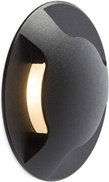 Deckenleuchte kick iii Einbau schwarz 230V led 3W IP54 3000K