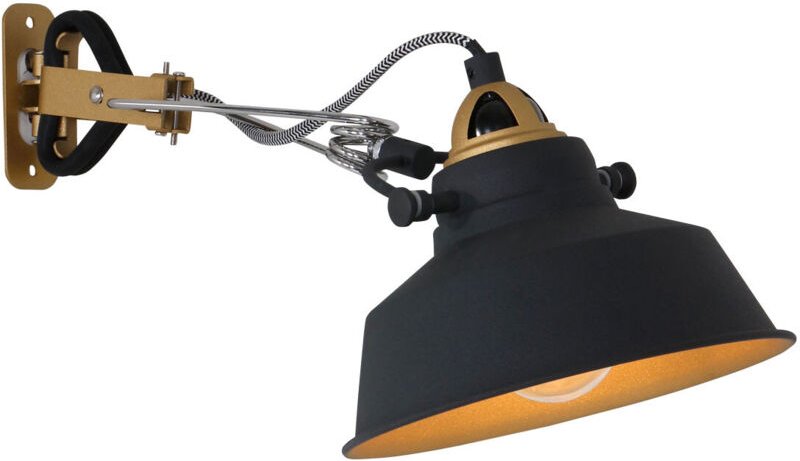 Mexlite - wandleuchte - Nove - schwarz - metall - ø 18cm - E27 -