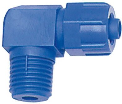 Winkel-Verschraubung, starr, r 1/4 a., für Schlauch 12/9 mm, pom - Riegler