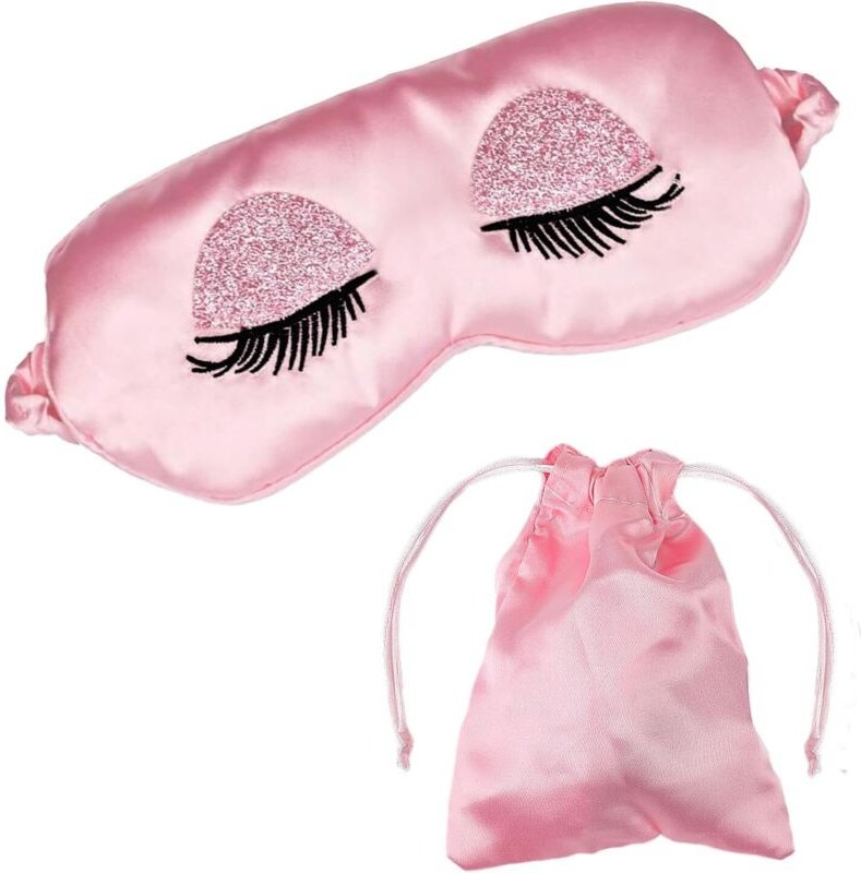 Schlafmaske aus Seide, Satin-Stirnbänder für Damen, 3D-Schlafschutz, weiches und atmungsaktives Stirnband, druckfreie Au...