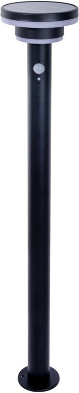 Naeve NORA LED 86cm Solar Außenpoller Schwarz PIR + Dämmerungssensor 3000K IP44