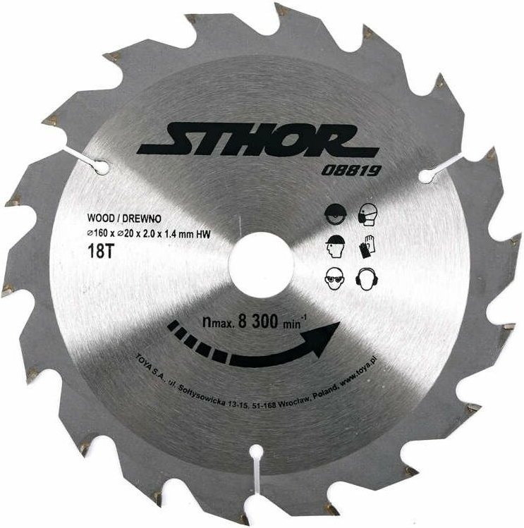 Sthor - Kreissägeblatt Holzsägeblatt Professional in vers. Ausführungen +160mmx20mm / 18 Zähne