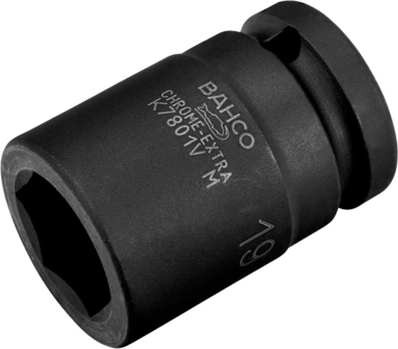 Bahco - 1/2 Kraft-Steckschlüssel-Einsatz, verstärkt, Sechskant, 17 mm, phosphatiert