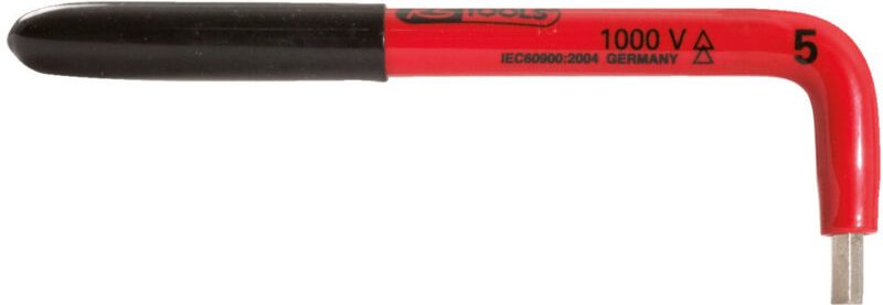 Ks Tools Innensechskant-Winkelstiftschlüssel mit Schutzisolierung, 10mm - 117.1606