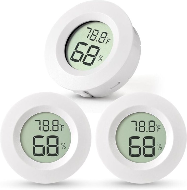 3er-Pack Mini-Hygrometer und Thermometer, digitales Feuchtigkeitsmessgerät für den Innen- und Außenbereich