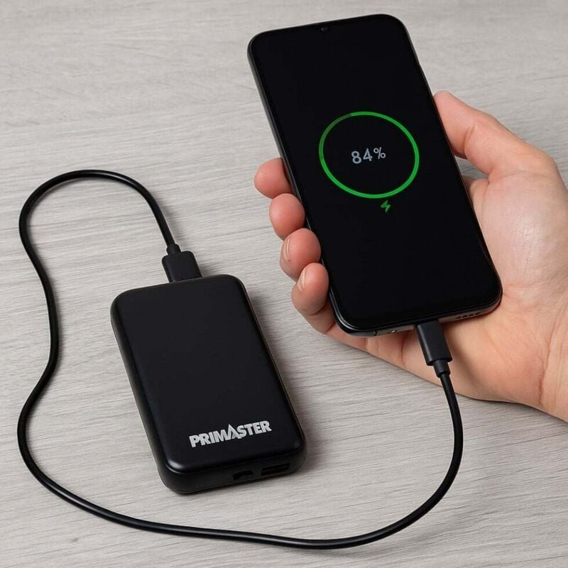 Powerbank P78 5000 mAhh schwarz externer Akku Smartphone Tablet - Primaster