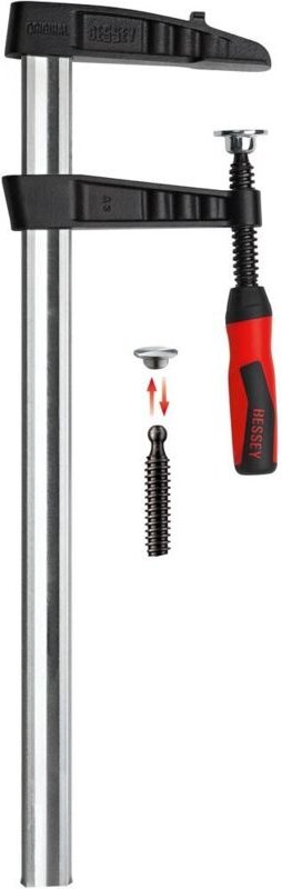 Temperguss-Schraubknecht TGK-2K Spann-W.1500mm A.120mm 2K-Griff 35x11mm Bessey