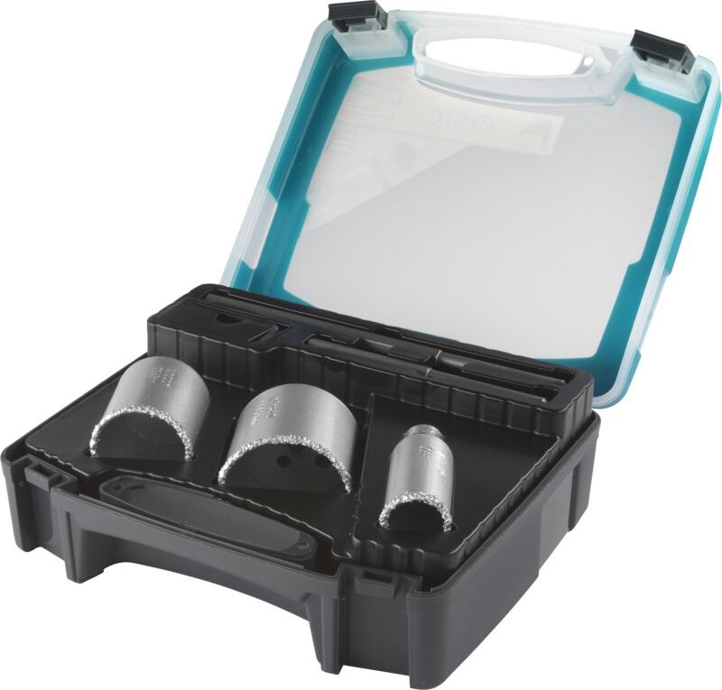 Thumbnail - I Bohrkroneneinsatz-Set i 1003000 i hartmetallbestreut, ø 33–68 mm, Schnitttiefe 55 mm, 5-tlg., für Mauerwerk und Stein ...